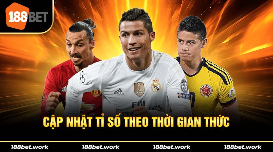 Cập nhật tỉ số theo thời gian thực các trận đấu đang diễn ra
